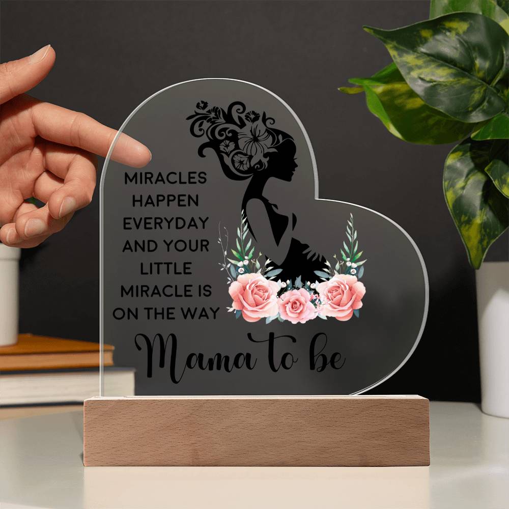 Custom Acrylic Heart Plaque: A Timeless Keepsake For Mama To Be