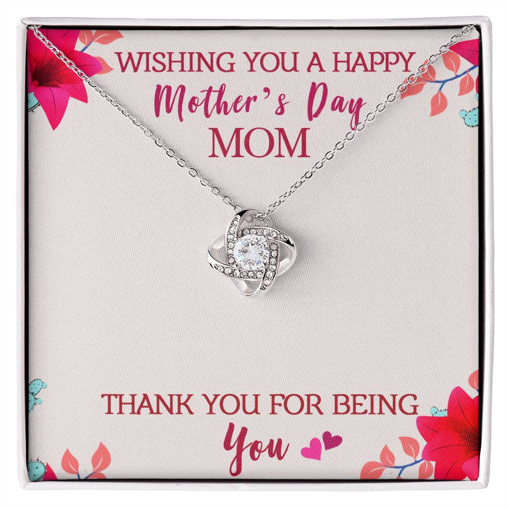 Love Knot Necklace and Sweetest Devotion Bouquet For Mom